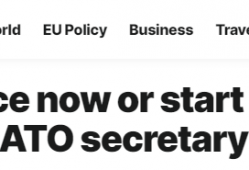 北约秘书长警告成员国：不加军费就准备学俄语吧