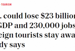 【世界说】研究：关税战、“美国优先”劝退赴美游客 或致美国经济损失230亿美元